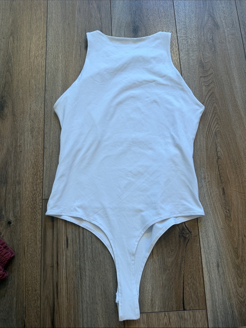 ReoRia White High-Neck Sleeveless Bodysuit - Picture 3 of 3